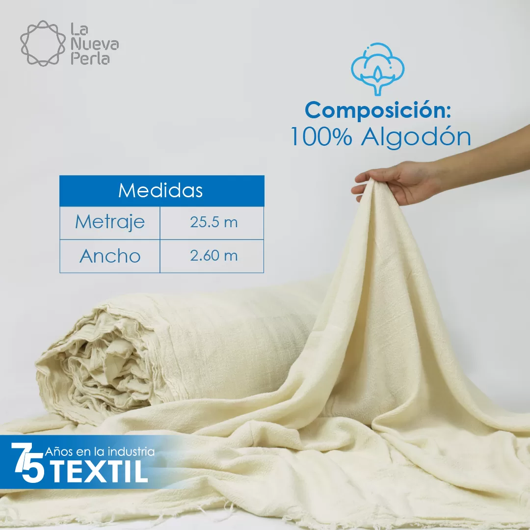 Manta San Martin 2.60 M ancho Blanqueada: imagen 2