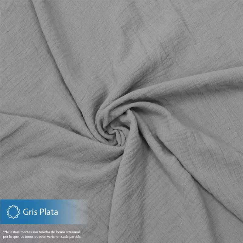 Manta Muselina 2.55 M ancho Gris Plata