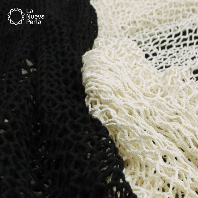 Manta Labrada Perla 3.30 M ancho Negro
