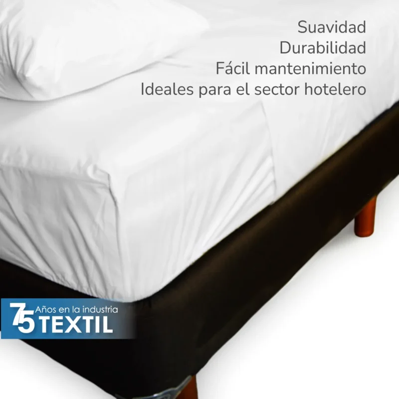 Sábana Cajón Manta Blanco Individual Colchón Normal 100 x 190 x 25 cm