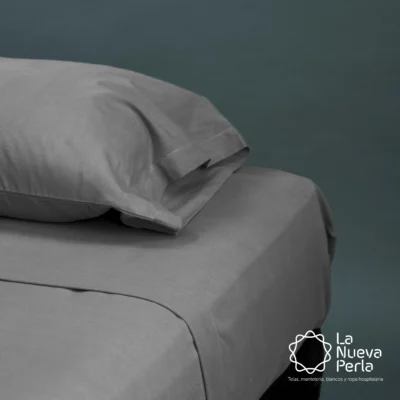 Juego Sábanas Manta Gris King Size Colchón Normal 25 cm: imagen 9