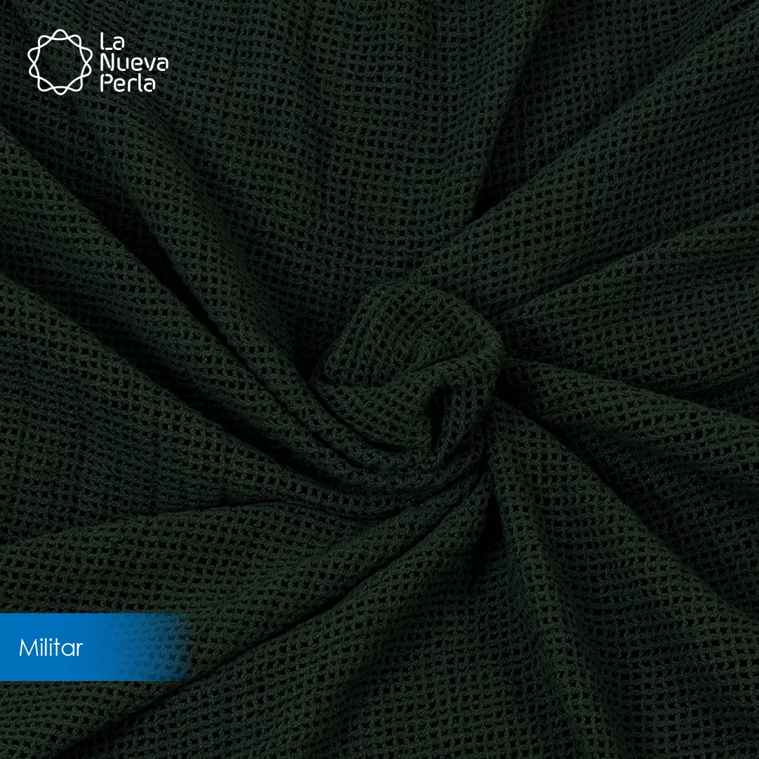 Manta Labrada Red 1.10 M ancho Verde Militar: imagen 1