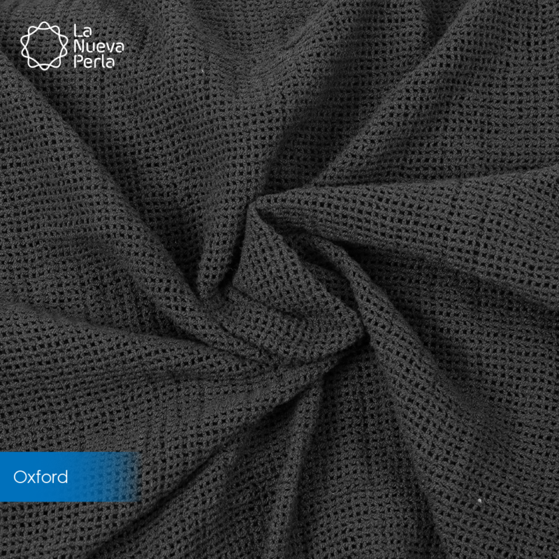 Manta Labrada Red 1.10 M ancho Gris Oxford