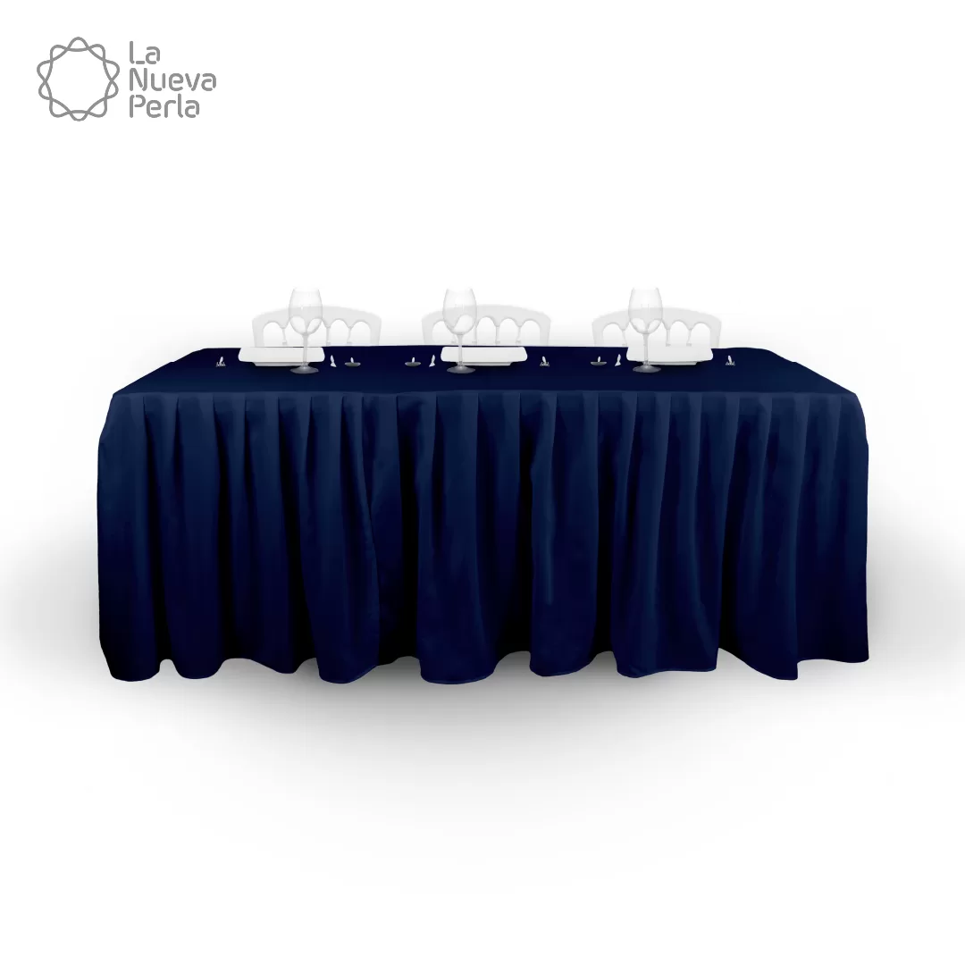 Bambalina Tergal Liverpool 124x61x70 cm (para tablón 120×60 cm) Azul Marino: imagen 1