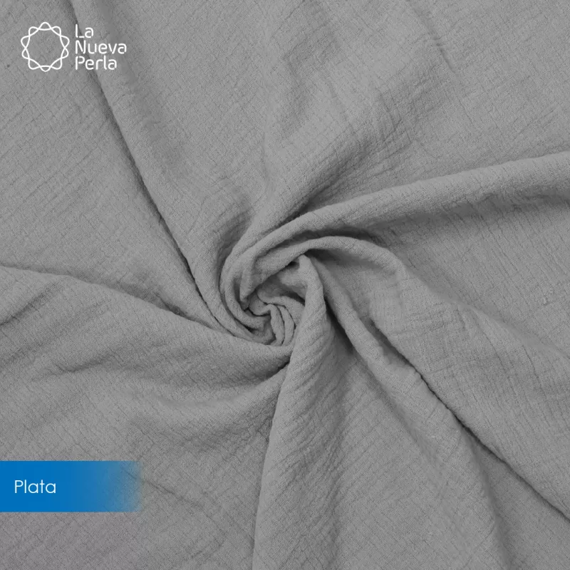 Manta Muselina 2.55 M ancho Gris Plata