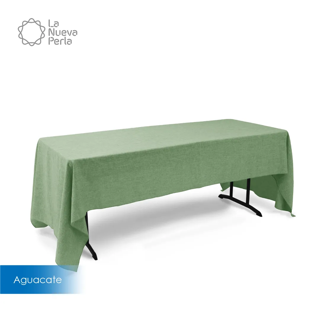 Mantel Tablón Lino Ginebra 3.00x1.45 m Aguacate: imagen 1