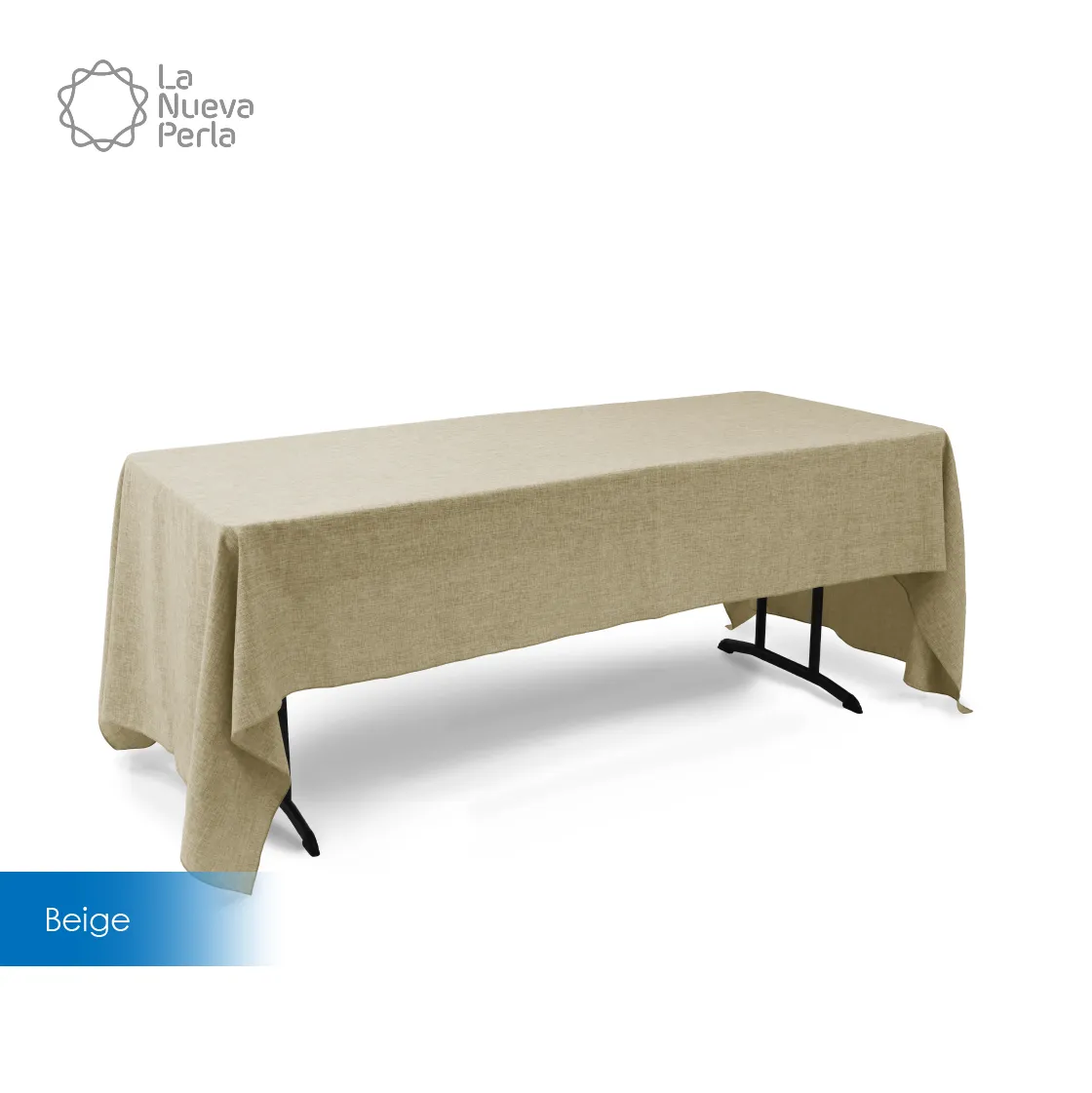 Mantel Tablón Lino Ginebra 2.50x1.45 m Beige: imagen 1