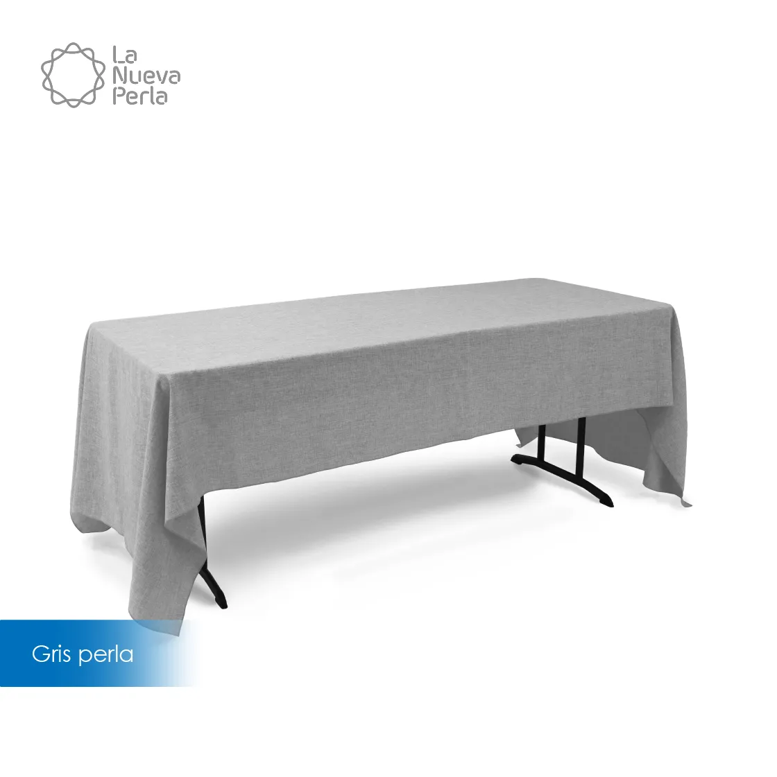 Mantel Tablón Lino Ginebra 3.00x2.00 m Gris Perla: imagen 1