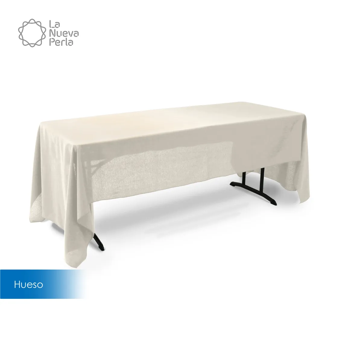 Mantel Tablón Lino Ginebra 2.50x1.45 m Hueso: imagen 1