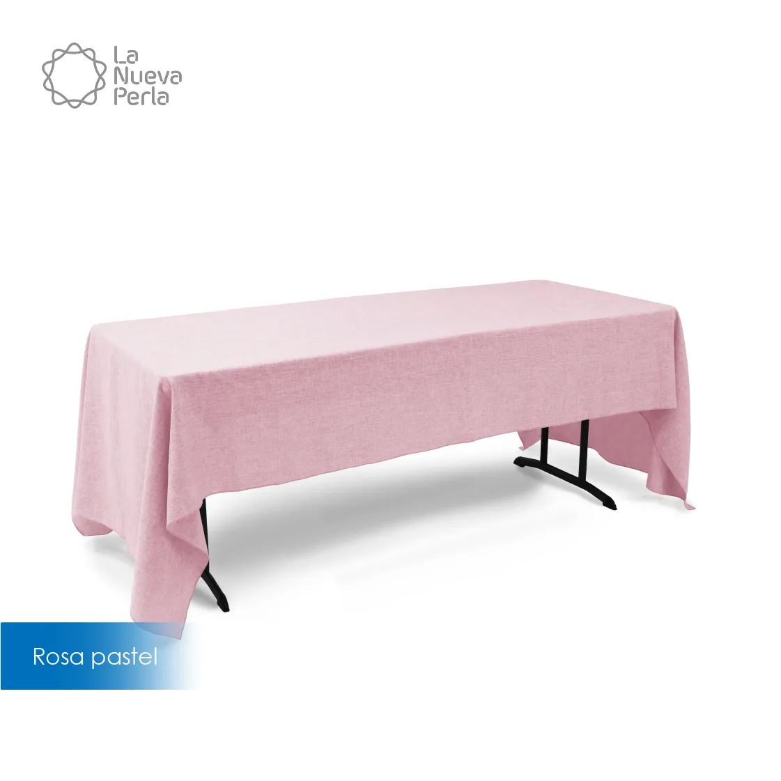 Mantel Tablón Lino Ginebra 2.50x1.45 m Rosa Pastel: imagen 1