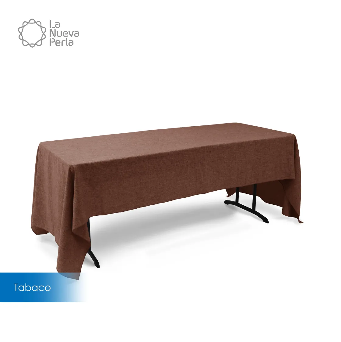 Mantel Tablón Lino Ginebra 2.50x1.45 m Tabaco: imagen 1