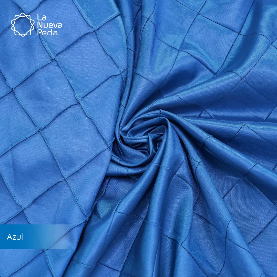 Tafeta Bordada 2.60 M ancho Azul Turquesa: imagen 1