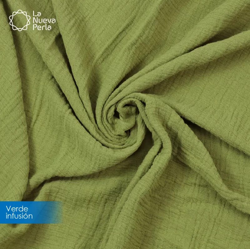 Manta Muselina 2.55 M ancho Verde Infusión