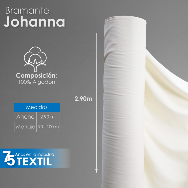Manta Bramante 150 Hilos 290 cm 100% algodón Sanforizada Lavada