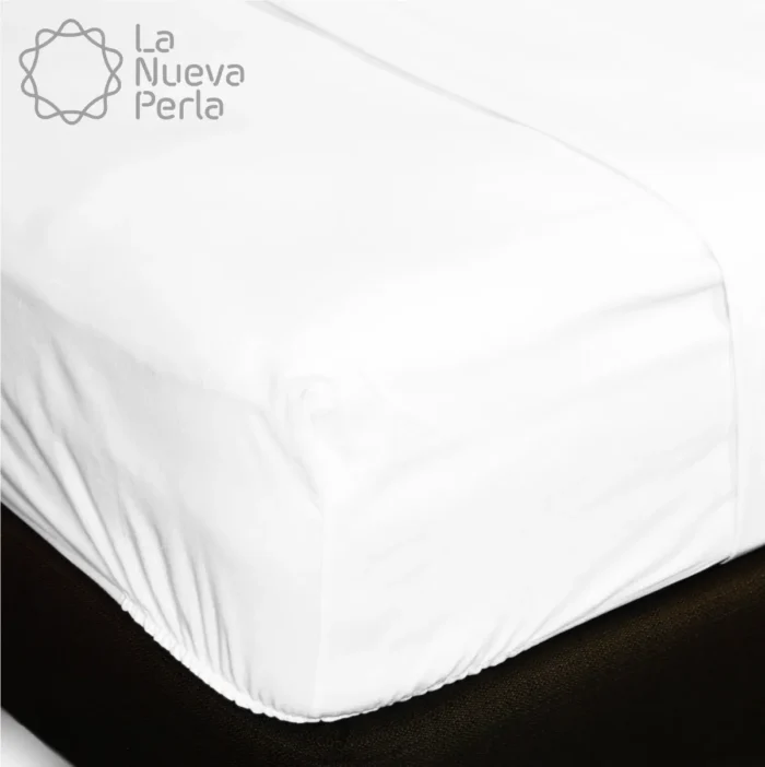 Sábana Cajón Manta Blanco Individual Colchón Normal 100 x 190 x 25 cm