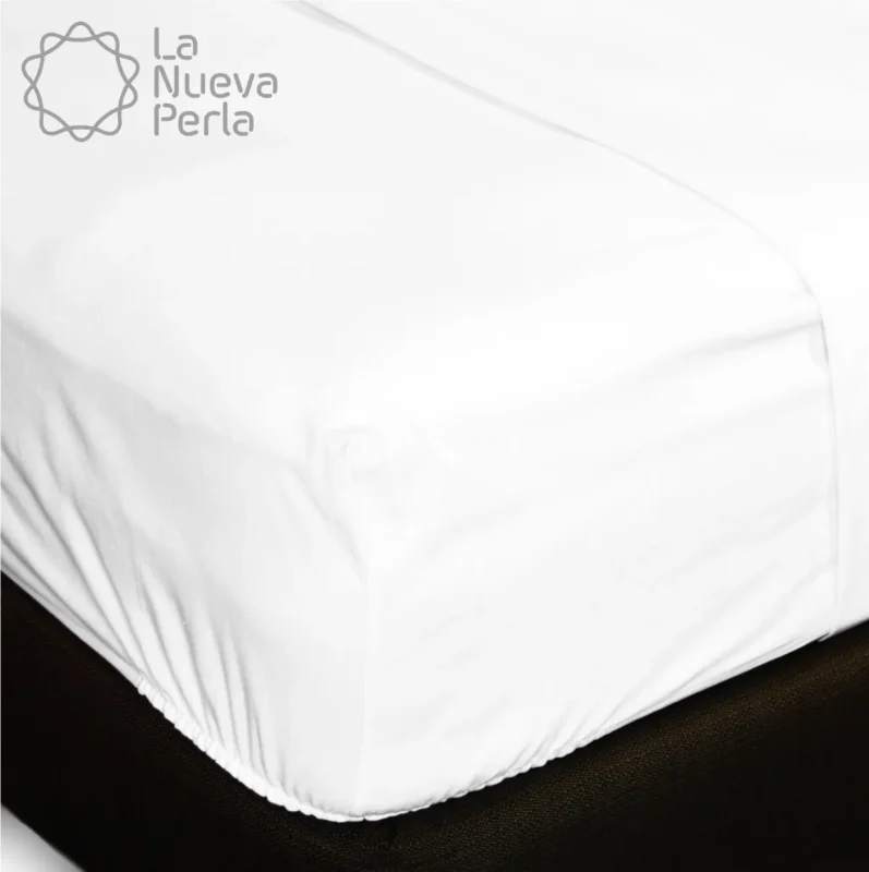 Sábana Cajón Manta Blanco Individual Colchón Normal 100 x 190 x 25 cm