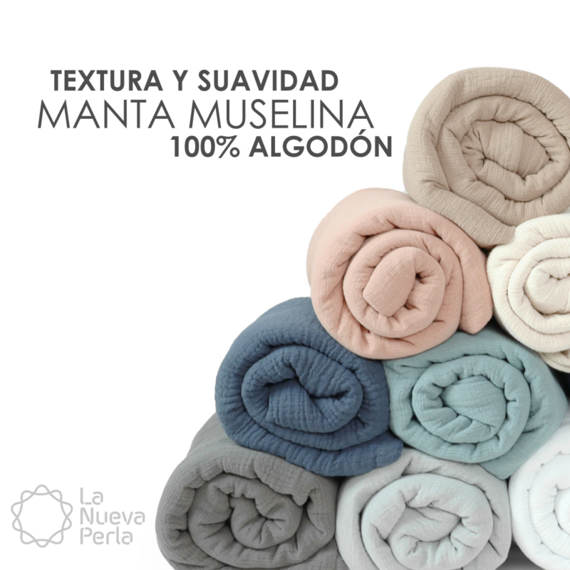 Colcha Muselina Individual 100% Algodón Caramelo