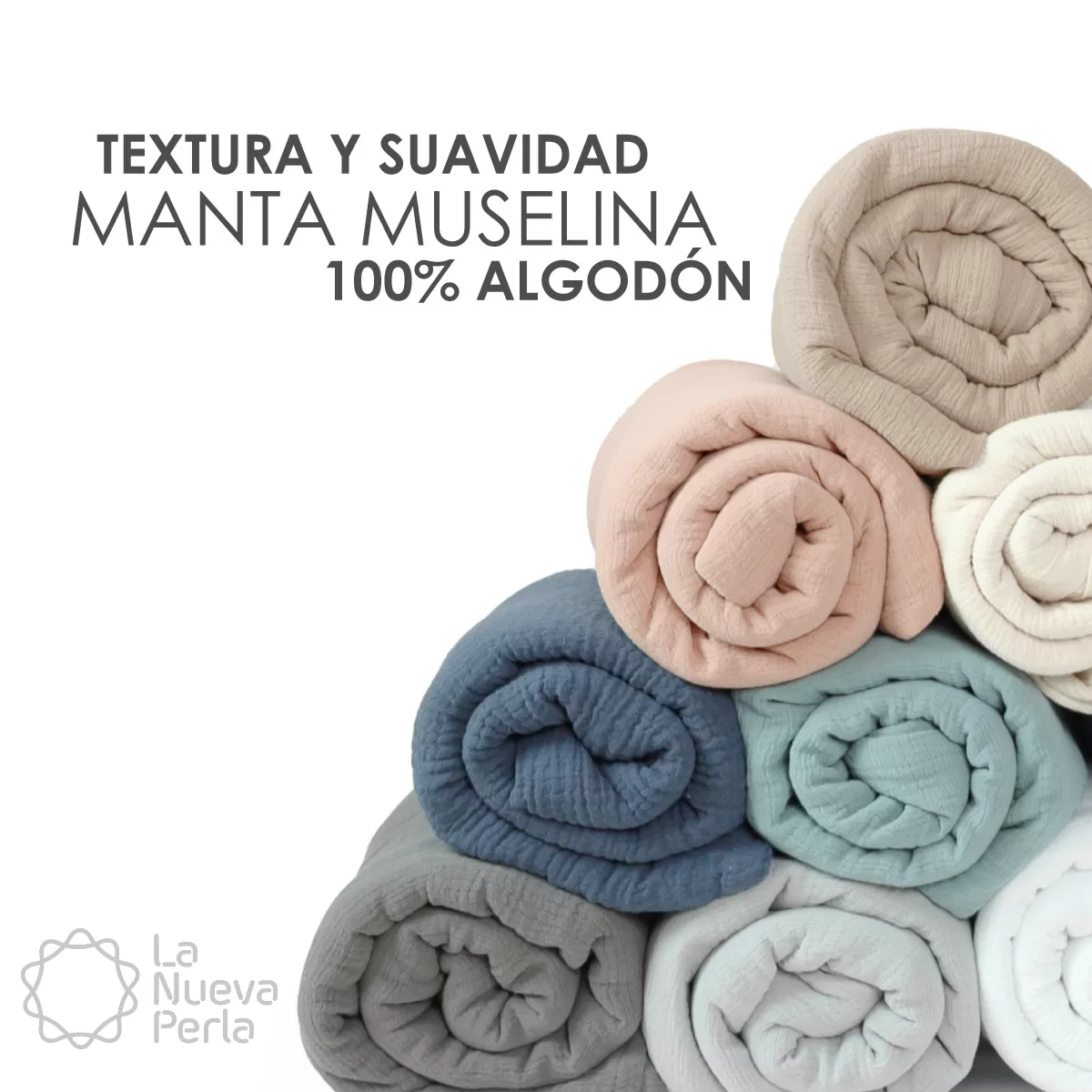 Colcha Muselina Individual 100% Algodón Blanco: imagen 5