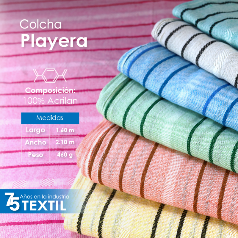 Colcha Playera Individual 1.60 x 2.10 m 460 g Beige