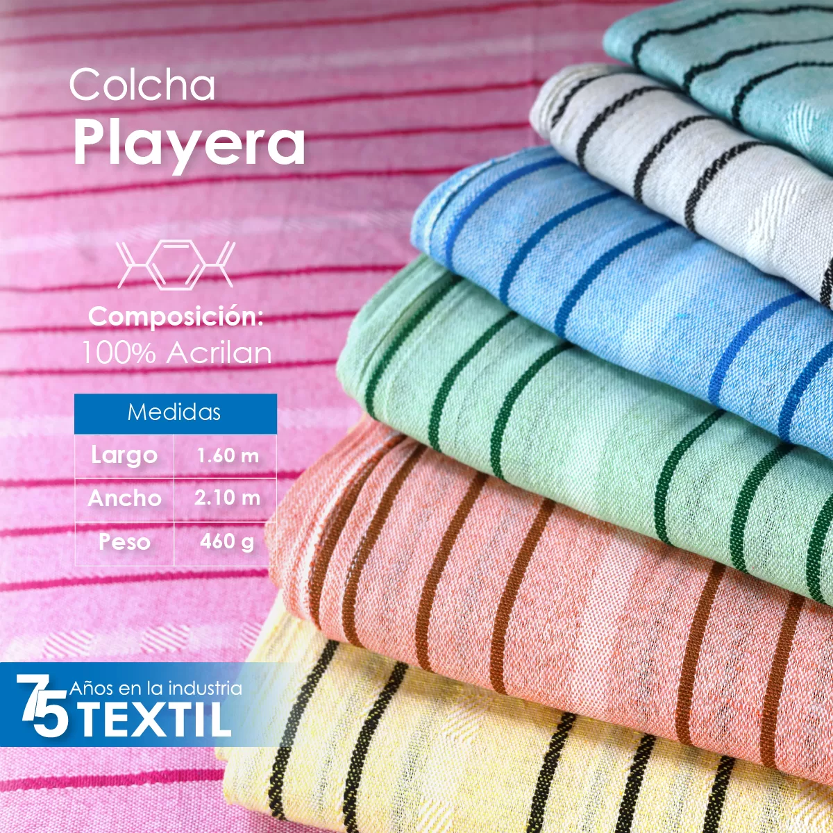 Colcha Playera Individual 1.60 x 2.10 m 460 g Amarillo: imagen 2