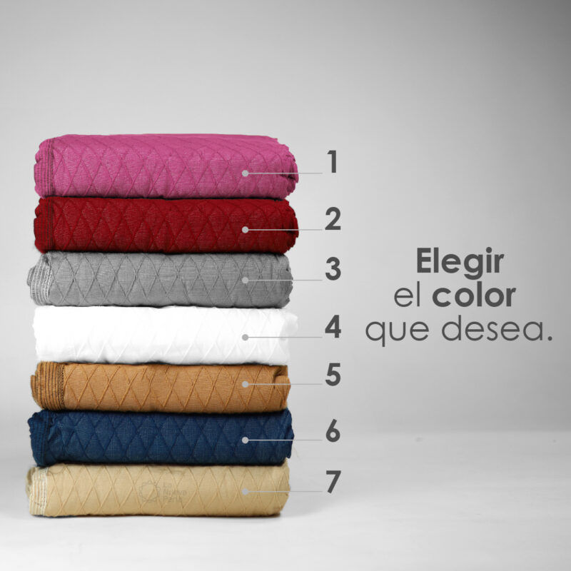 Colcha Coral Matrimonial Rosa