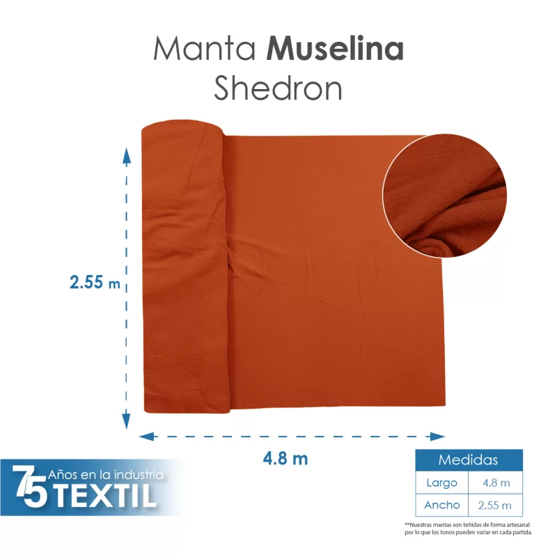 Manta Muselina 2.55 M ancho Shedron