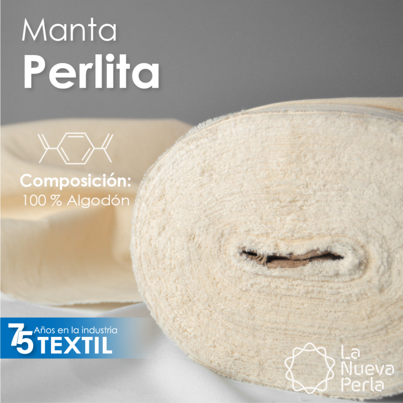 Manta Perlita 1.50 M ancho cruda