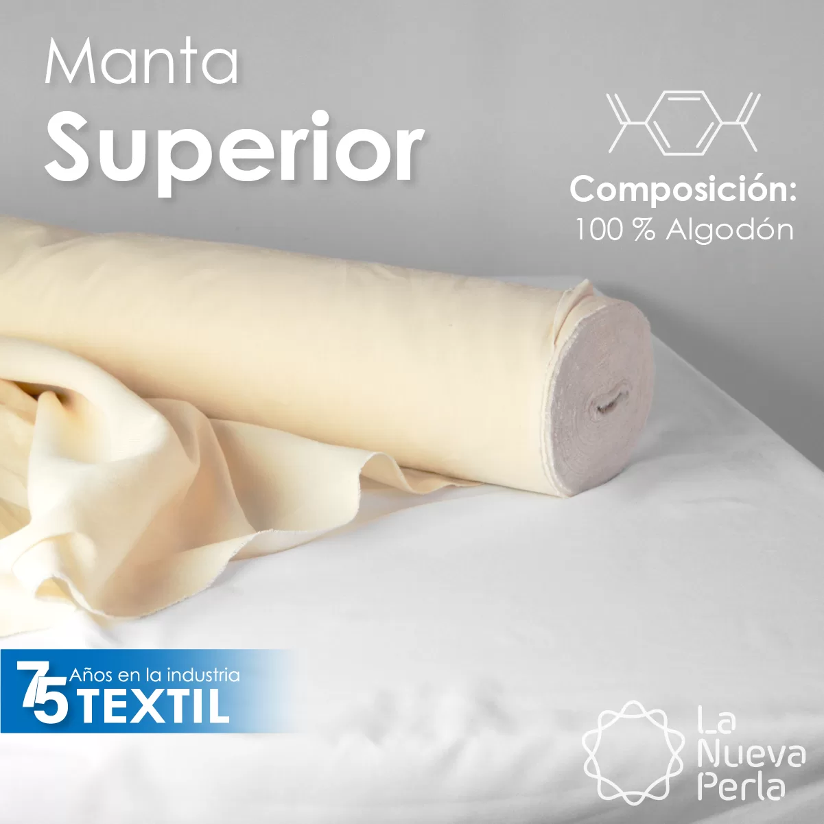 Manta Superior 1.60 M ancho cruda: imagen 2