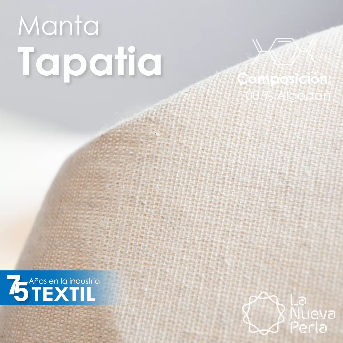 Manta Tapatía 1.80 M ancho cruda: imagen 2