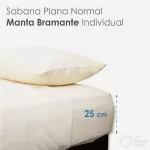 Sábana Individual Altura Normal Manta Bramante – 1.80 X 2.90 m Lavado (100% Algodón)