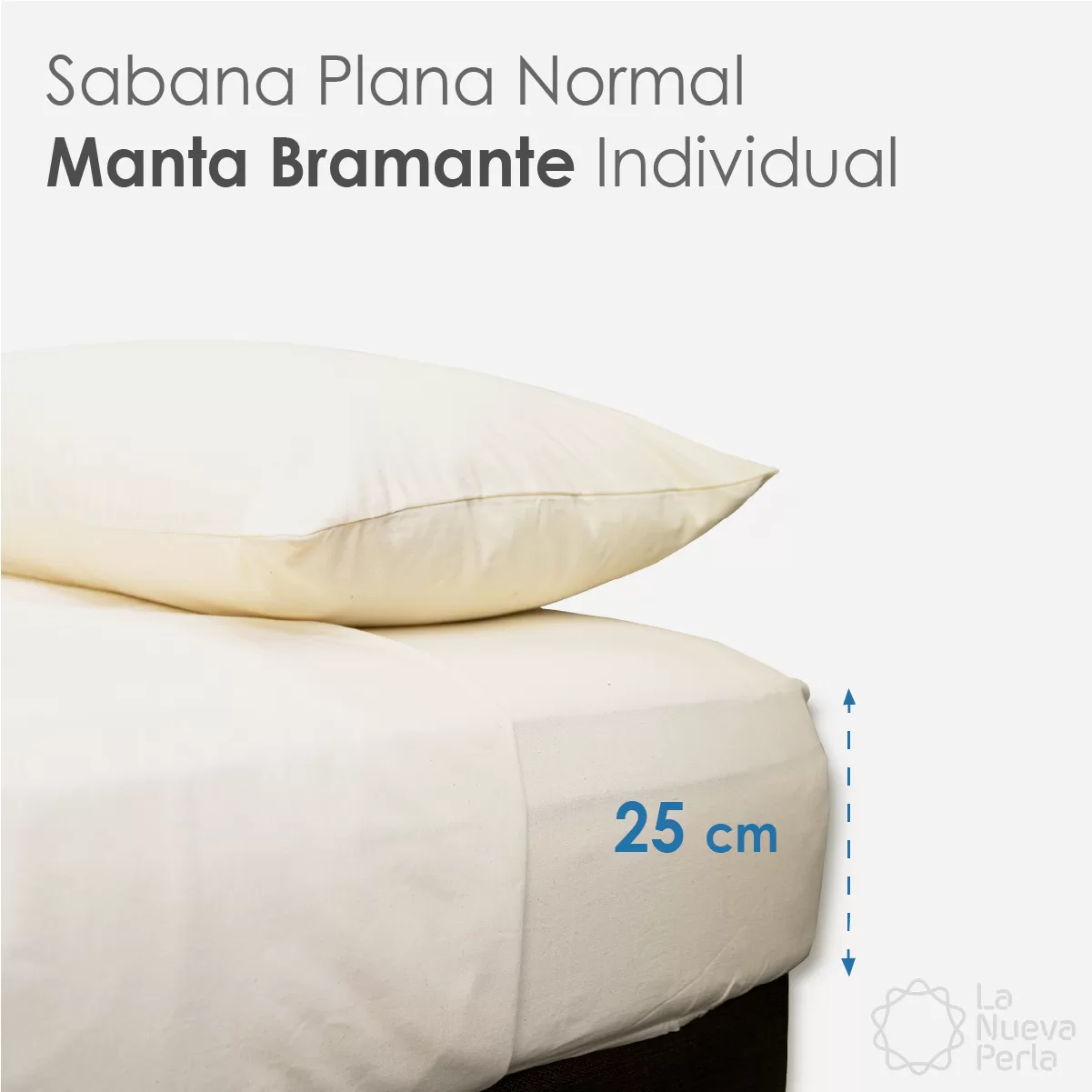 Sábana Individual Altura Normal Manta Bramante – 1.80 X 2.70 m Lavado (100% Algodón): imagen 1