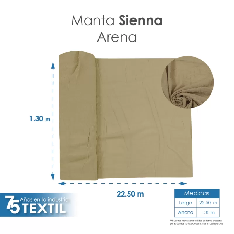 Tela Sienna 1.30 M ancho Arena