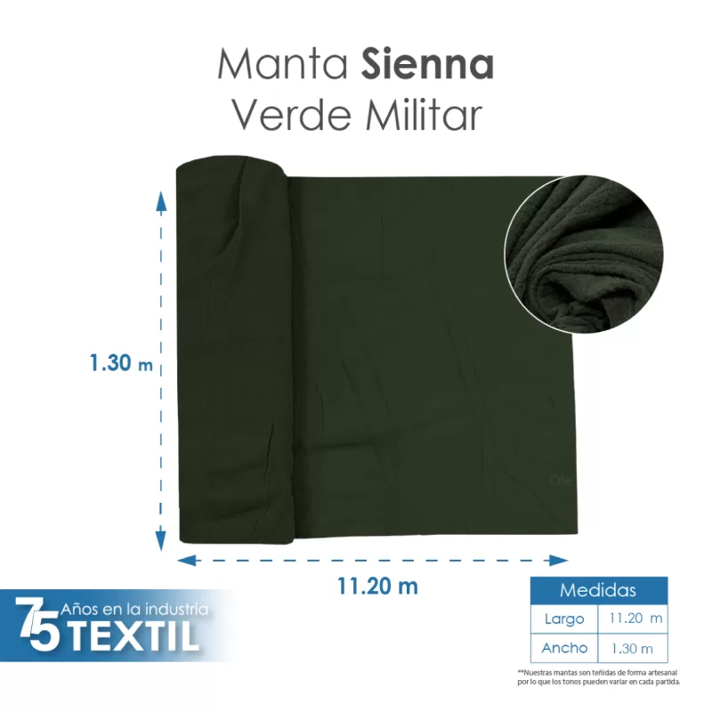 Tela Sienna 1.30 M ancho Verde Militar
