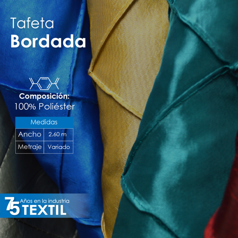 Tafeta Bordada 2.60 M ancho Rosa Pastel