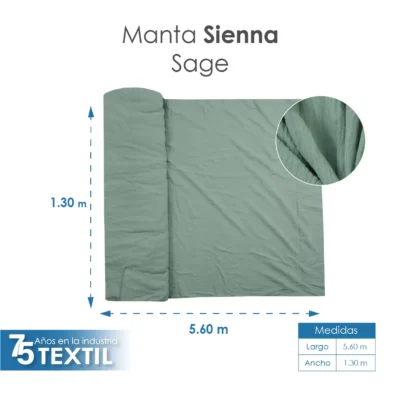 Tela Sienna 1.30 M ancho Sage: imagen 4
