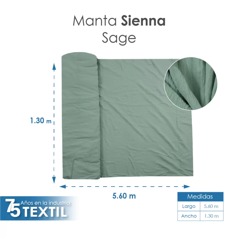 Tela Sienna 1.30 M ancho Sage