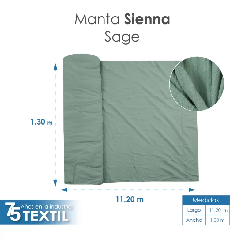 Tela Sienna 1.30 M ancho Sage