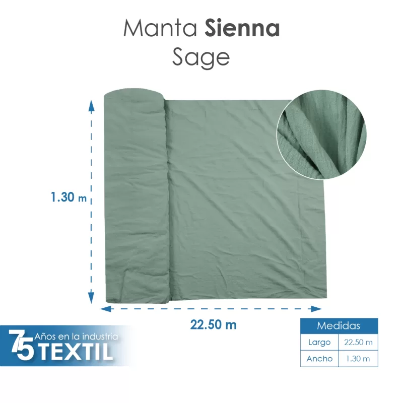 Tela Sienna 1.30 M ancho Sage