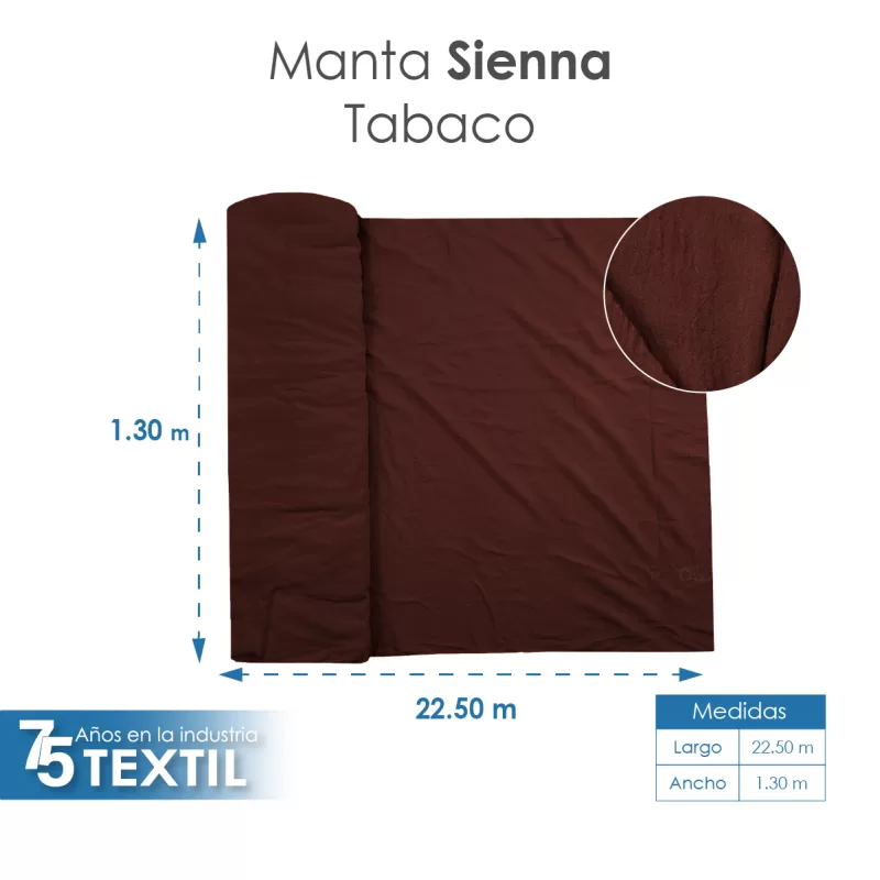Tela Sienna 1.30 M ancho Tabaco