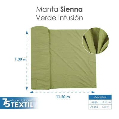 Tela Sienna 1.30 M ancho Verde Infusion: imagen 3