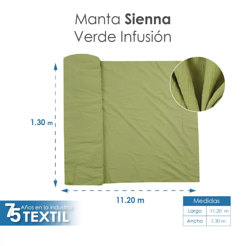Tela Sienna 1.30 M ancho Verde Infusion