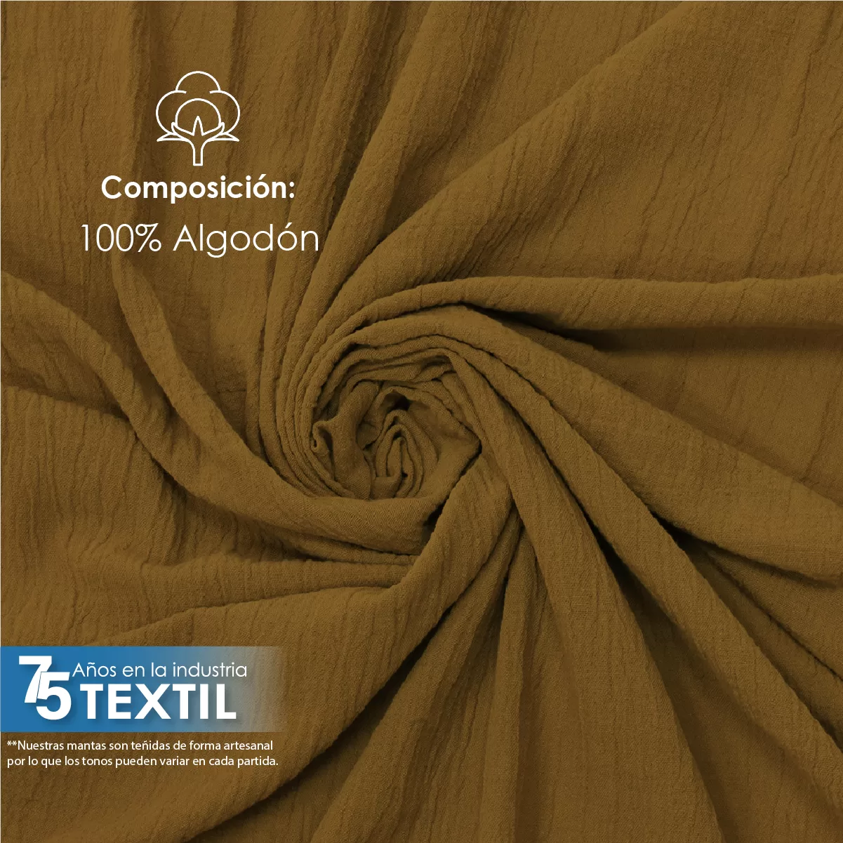 Tela Sienna 1.30 M ancho Caramelo: imagen 5