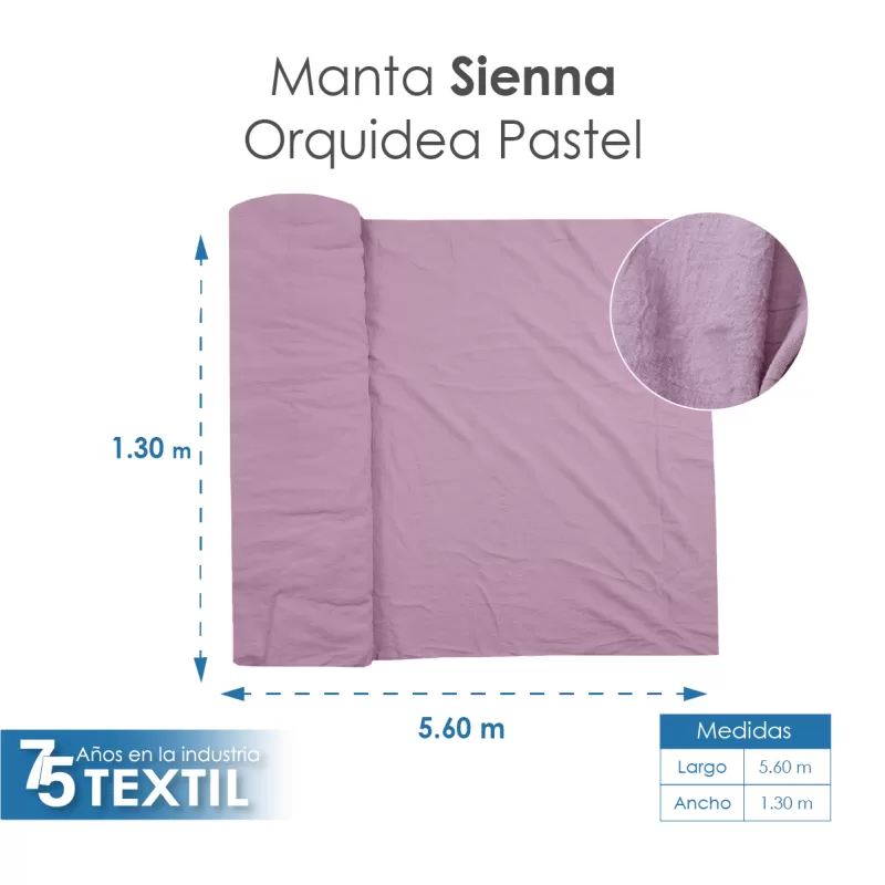 Tela Sienna 1.30 M ancho Orquídea Pastel