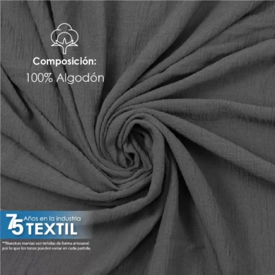 Tela Sienna 1.30 M ancho Gris Oxford: imagen 5
