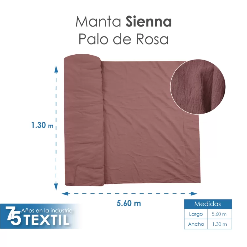 Tela Sienna 1.30 M ancho Palo de Rosa