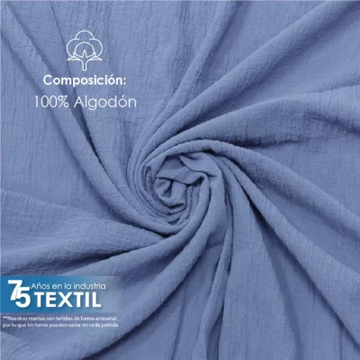 Tela Sienna 1.30 M ancho Azul Plumbago: imagen 5