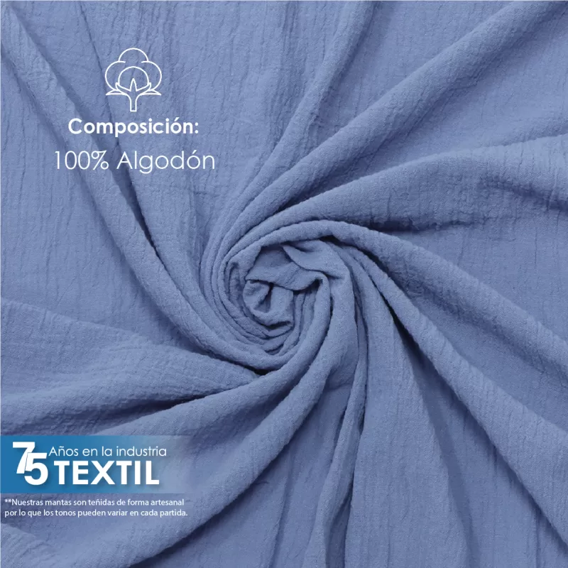 Tela Sienna 1.30 M ancho Azul Plumbago