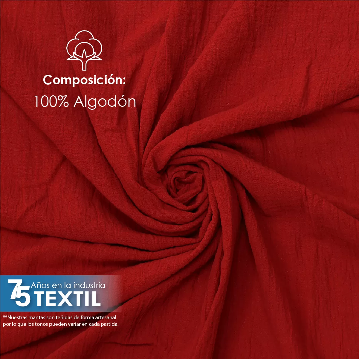 Tela Sienna 1.30 M ancho Rojo: imagen 5