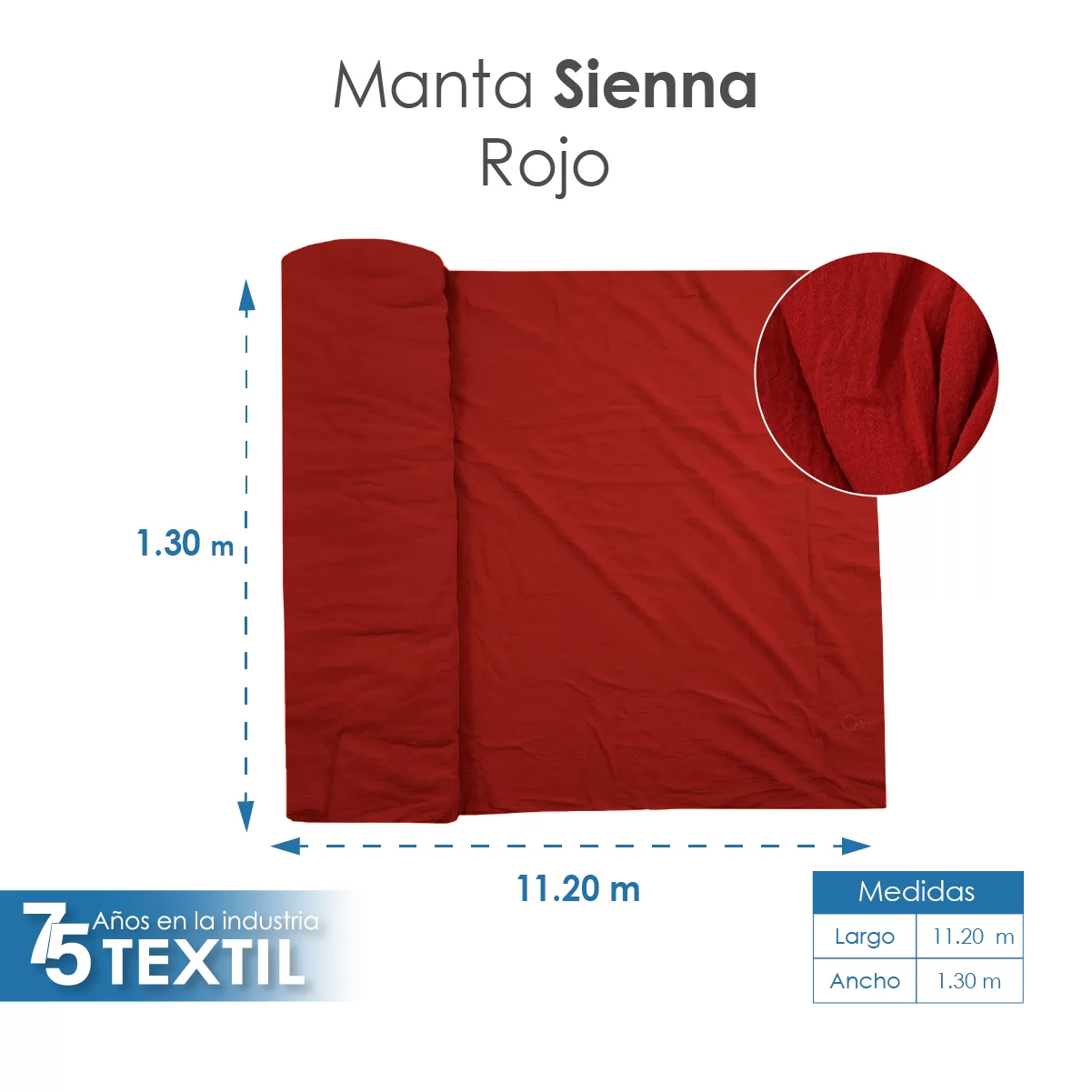 Tela Sienna 1.30 M ancho Rojo: imagen 3