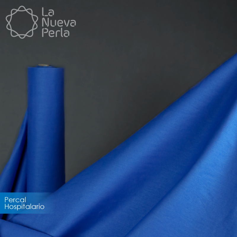 Tela Percal Hospitalario 160 Hilos 280 cm 50% algodón 50% Poliéster Azul